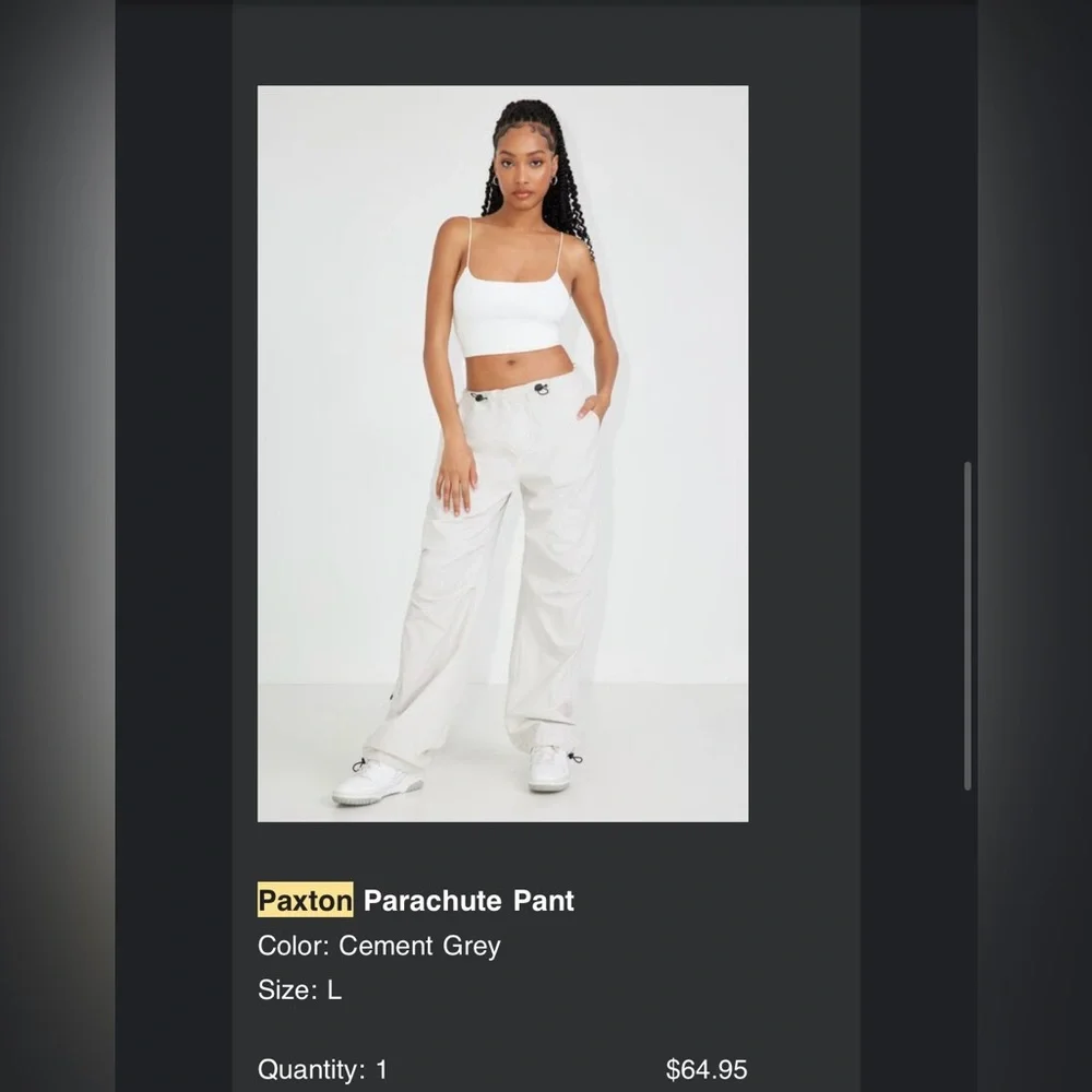 NWT Garage Paxton Parachute Pants - Picture 2 of 4